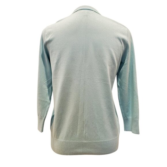 ELLEN TRACY SZ S Light Mint Green Button Front Soft Classic Cardigan Sweater - Picture 5 of 8